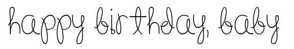 Happy Birthday, Baby font preview